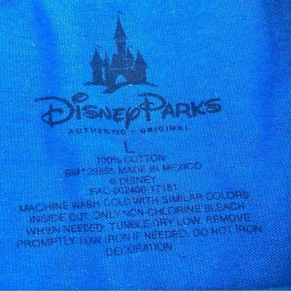 Disneyland Resort Graphic Tee‎ Shirt Mens Size L Blue Short Sleeves 1955 Mickey